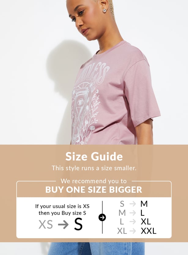 ALAYA F x URB_N Women Graphic Print Relaxed Fit T-shirt