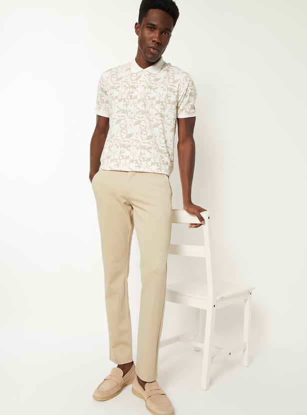 Men Solid Slim Fit Trousers