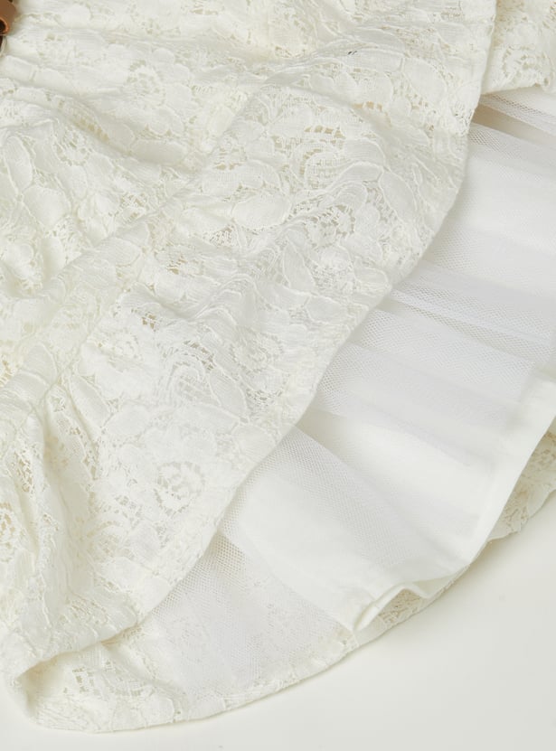 Girls Lace Dress with Belt