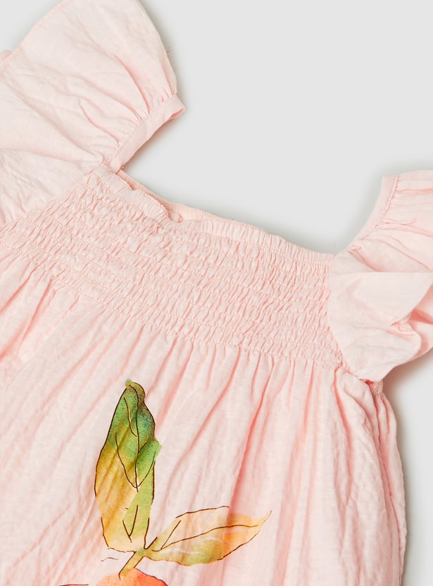 Girls Printed A-line Dress