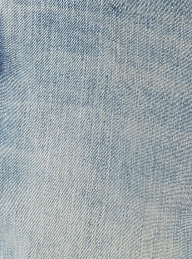 Men Washed Straight Fit Jeans