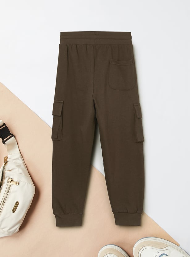 Boys Solid Cargo Joggers