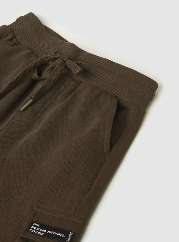 Boys Solid Cargo Joggers