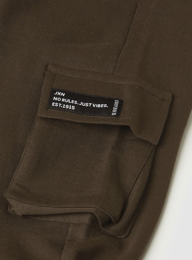 Boys Solid Cargo Joggers
