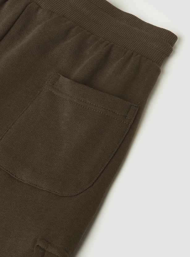 Boys Solid Cargo Joggers