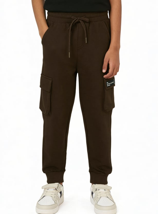 Boys Solid Cargo Joggers
