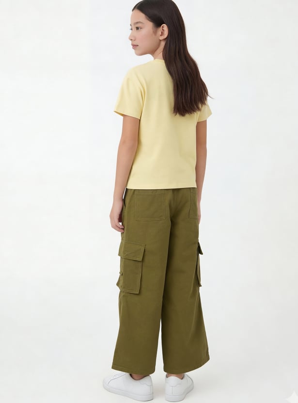 Girls Donald Duck & Mickey Print T-shirt