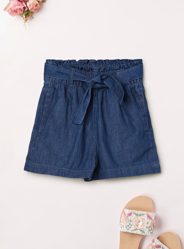 Girls Washed Denim Shorts