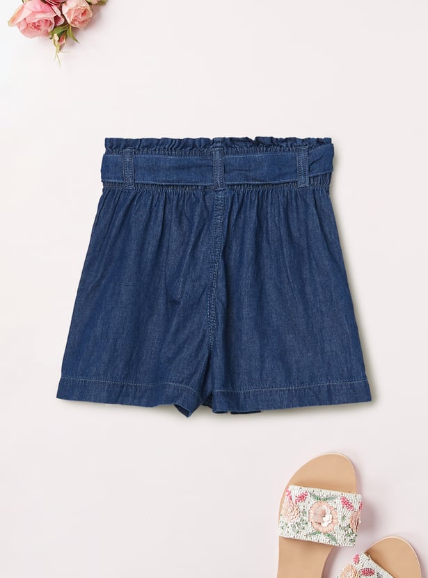 Girls Washed Denim Shorts