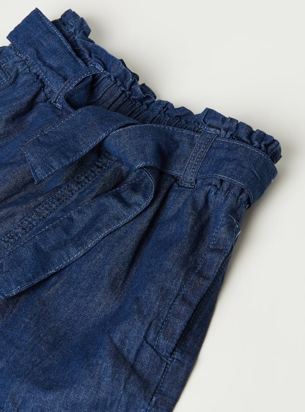 Girls Washed Denim Shorts