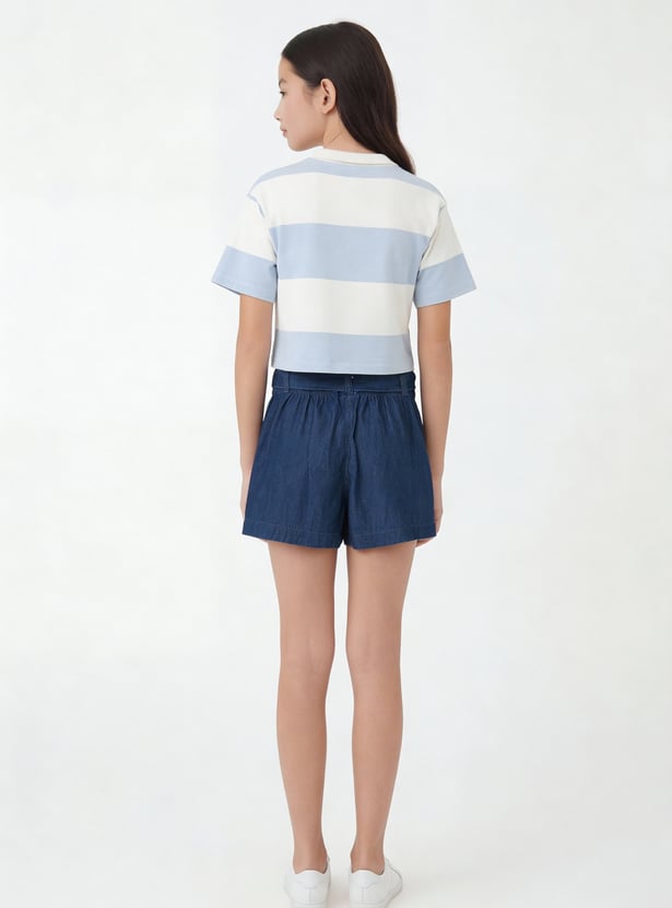 Girls Washed Denim Shorts