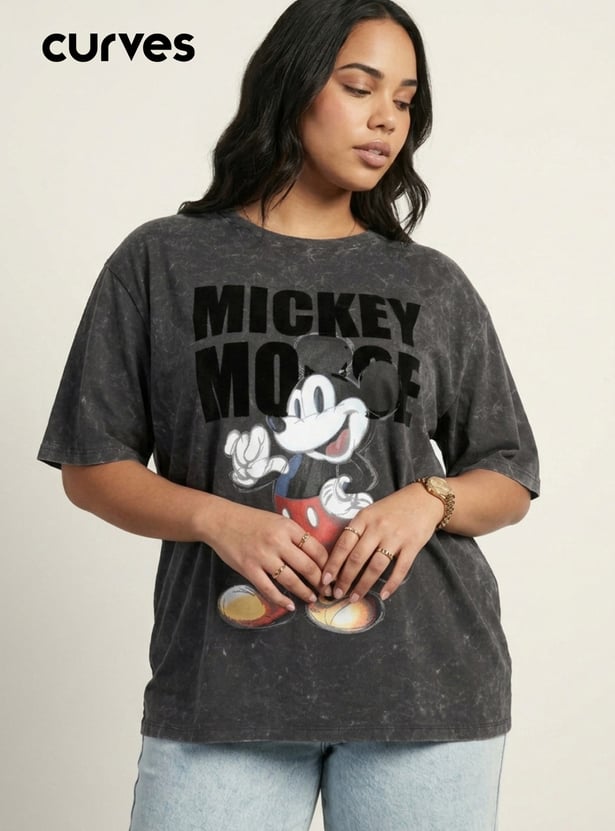 URB_N Women Mickey Mouse Oversized T-shirt