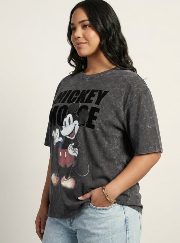 URB_N Women Mickey Mouse Oversized T-shirt