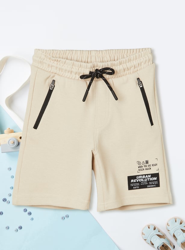 Boys Knit Shorts with Zip Pockets