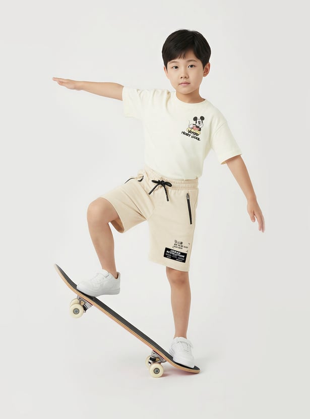 Boys Knit Shorts with Zip Pockets