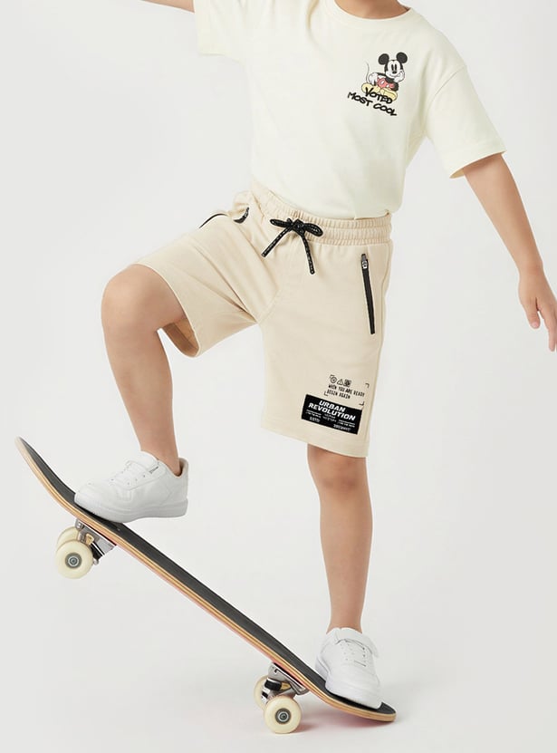 Boys Knit Shorts with Zip Pockets