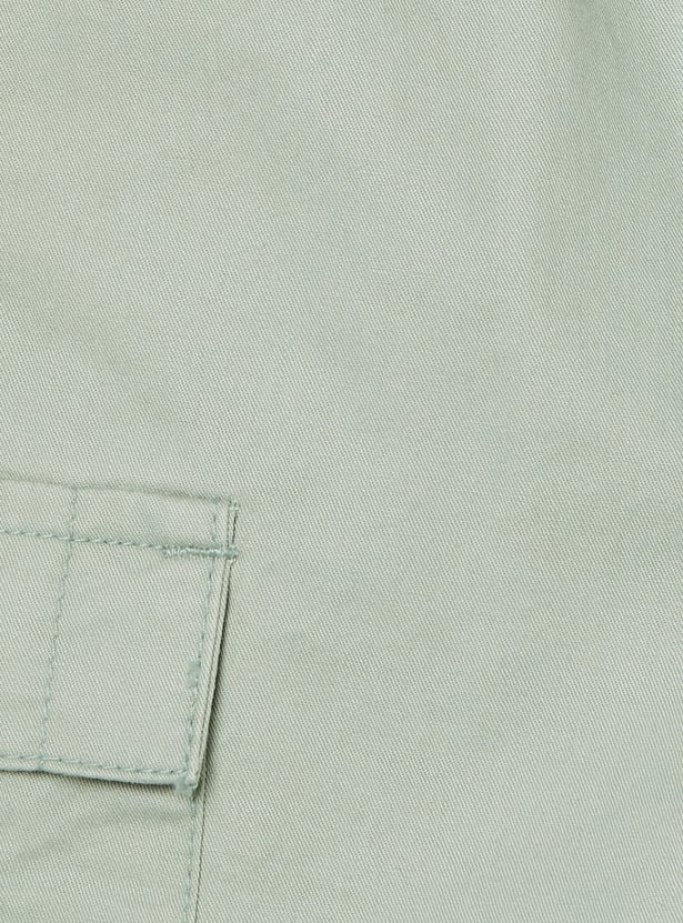 Boys Solid Cargo Shorts