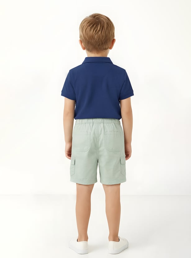 Boys Solid Cargo Shorts