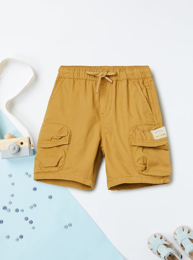 Boys Solid Cargo Shorts