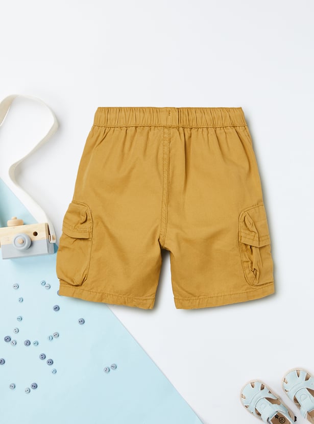 Boys Solid Cargo Shorts