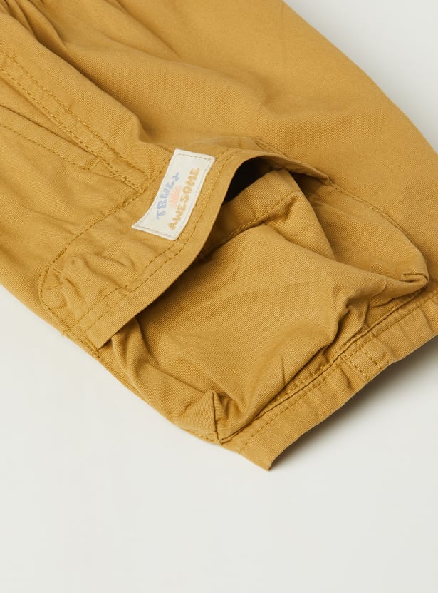 Boys Solid Cargo Shorts