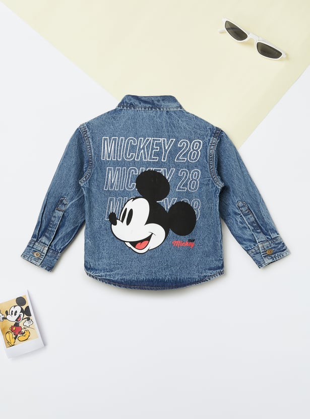 Boys Mickey Mouse Denim Shirt