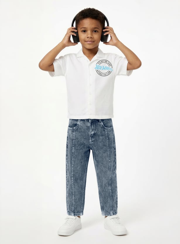Boys Hot Wheels Printed Shirt