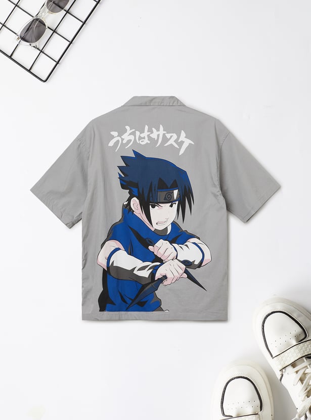 Boys Naruto Back Print Shirt