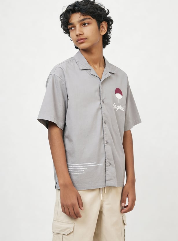 Boys Naruto Back Print Shirt