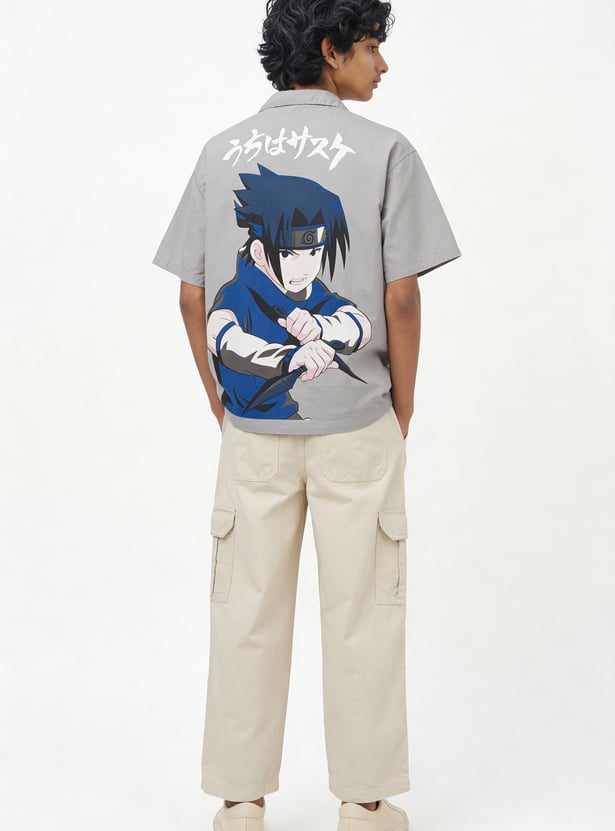 Boys Naruto Back Print Shirt