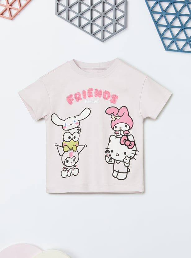 Girls Hello Kitty Print Top and Trousers