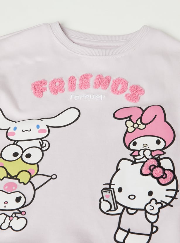 Girls Hello Kitty Print Top and Trousers