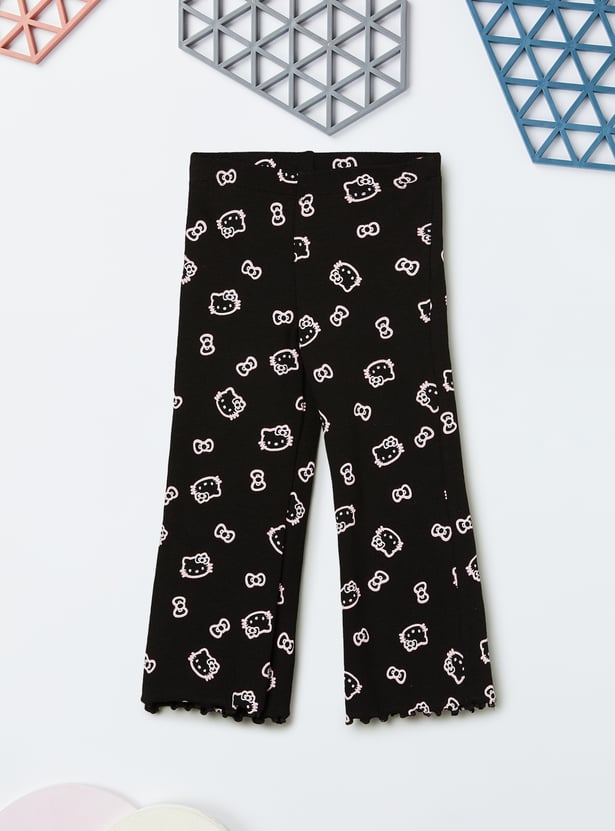 Girls Hello Kitty Print Top and Trousers