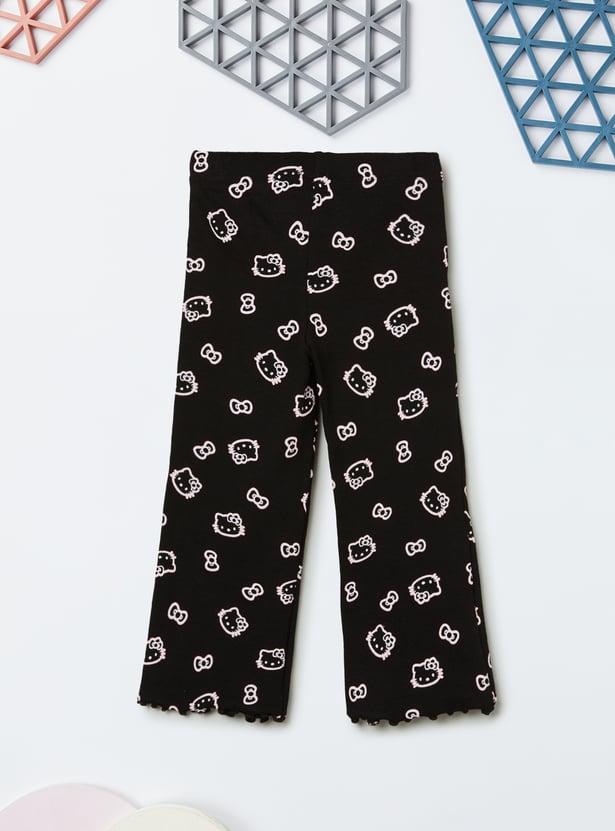Girls Hello Kitty Print Top and Trousers