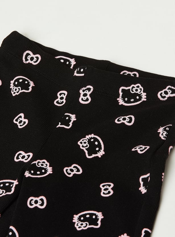 Girls Hello Kitty Print Top and Trousers
