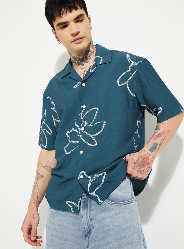 URB_N Men Printed Relaxed Fit Shirt