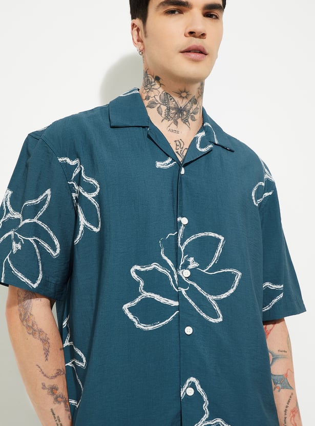URB_N Men Printed Relaxed Fit Shirt