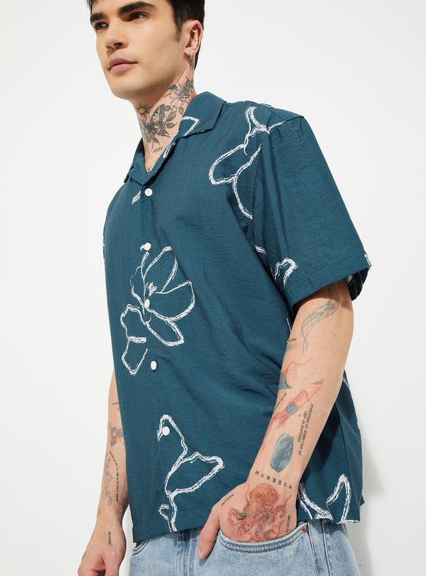 URB_N Men Printed Relaxed Fit Shirt