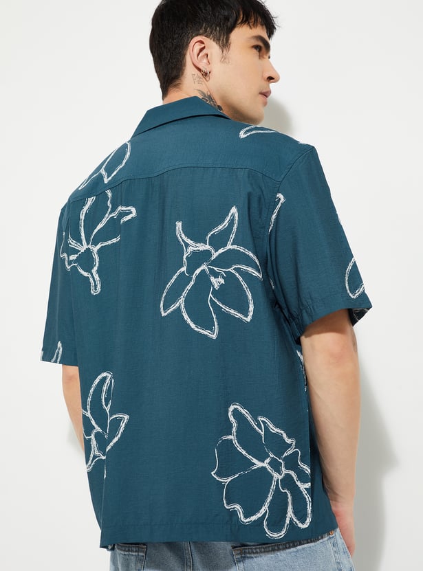 URB_N Men Printed Relaxed Fit Shirt