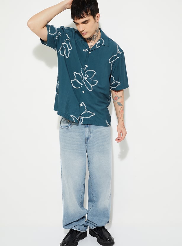 URB_N Men Printed Relaxed Fit Shirt