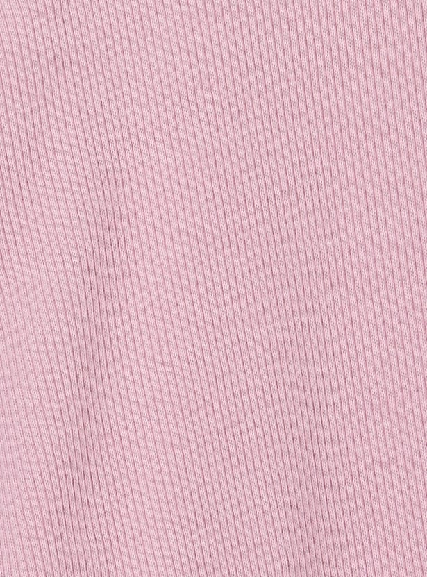 Girls Solid Elasticated Leggings