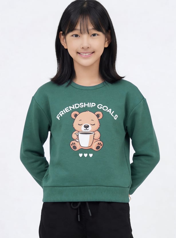 Girls Printed Sweatshirt