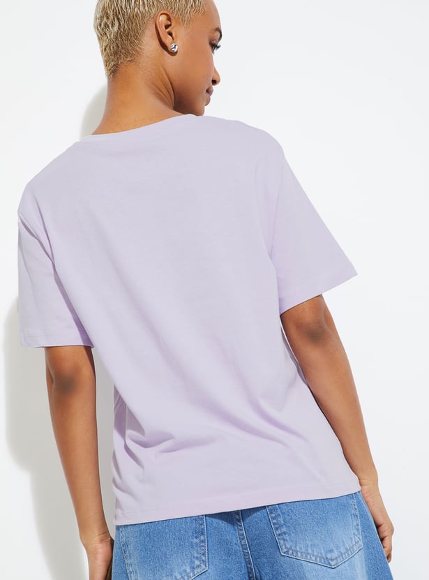 ALAYA F X URB_N Women Printed Relaxed Fit T-shirt