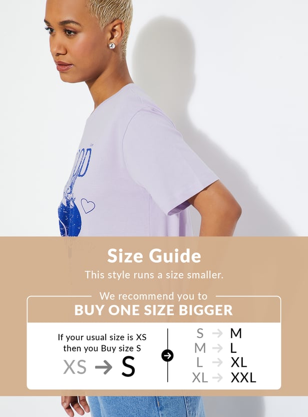 ALAYA F X URB_N Women Printed Relaxed Fit T-shirt