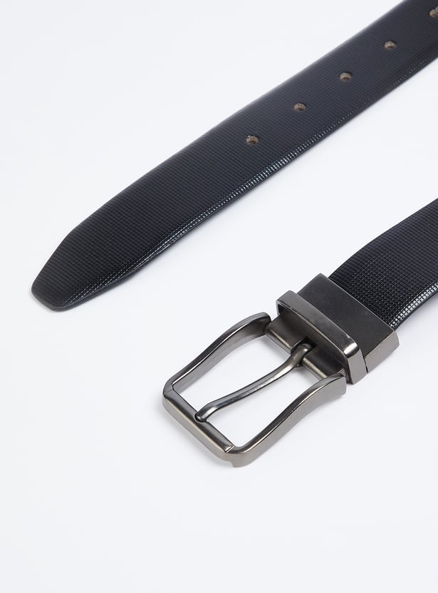 Men Textured Reversible Belt