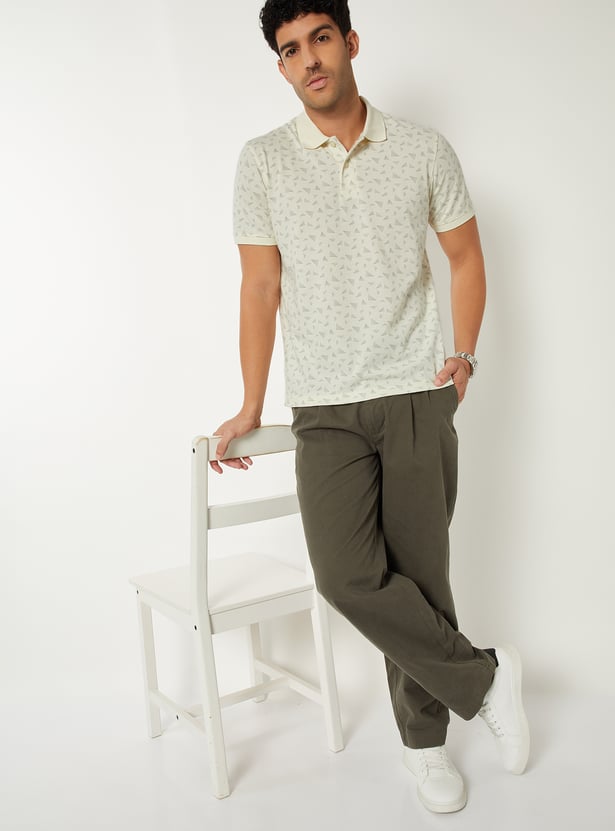 Men Printed Polo T-shirt