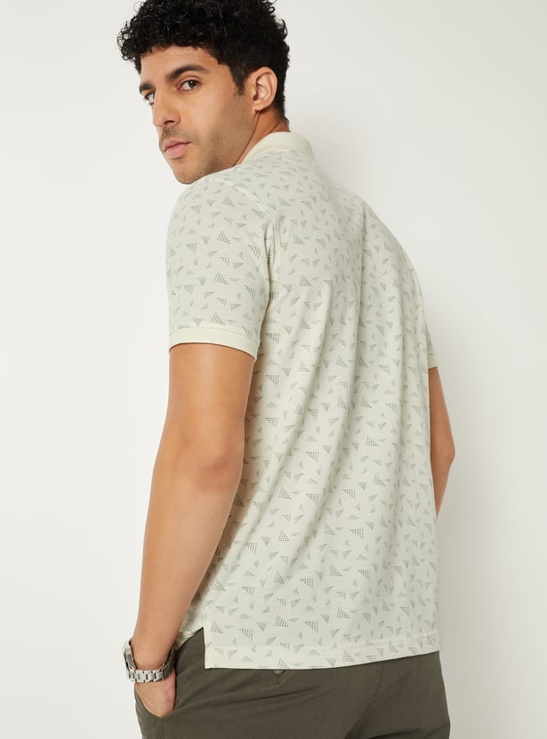 Men Printed Polo T-shirt