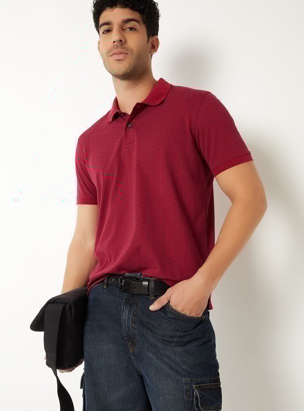 Men Printed Polo T-shirt