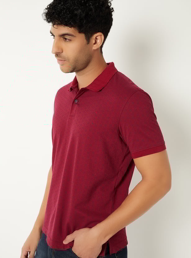 Men Printed Polo T-shirt
