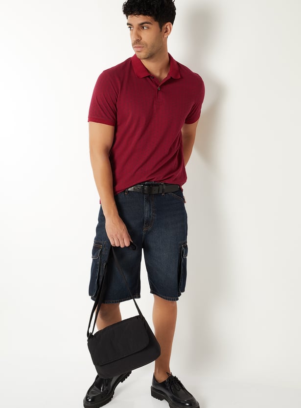 Men Printed Polo T-shirt